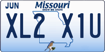 MO license plate XL2X1U