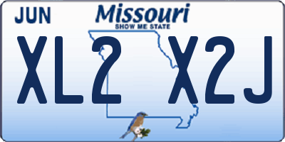 MO license plate XL2X2J