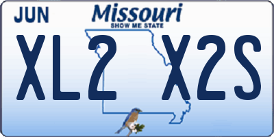 MO license plate XL2X2S