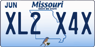 MO license plate XL2X4X