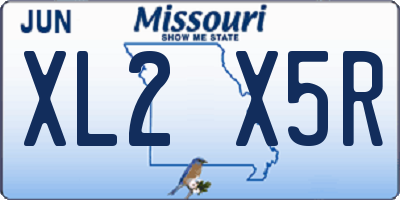 MO license plate XL2X5R