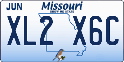 MO license plate XL2X6C