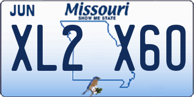 MO license plate XL2X6O