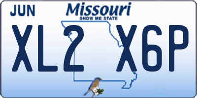 MO license plate XL2X6P