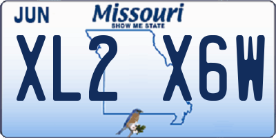 MO license plate XL2X6W