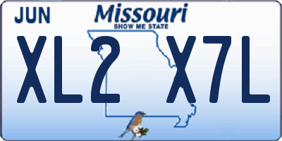 MO license plate XL2X7L