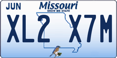 MO license plate XL2X7M