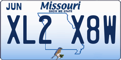 MO license plate XL2X8W
