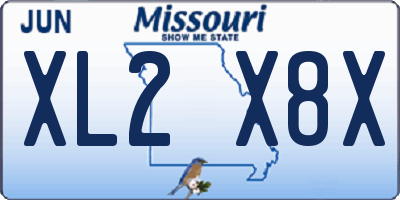 MO license plate XL2X8X