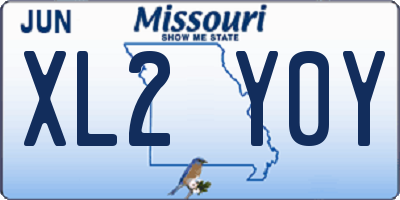 MO license plate XL2Y0Y