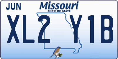 MO license plate XL2Y1B
