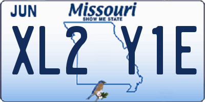 MO license plate XL2Y1E
