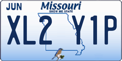 MO license plate XL2Y1P