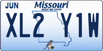 MO license plate XL2Y1W