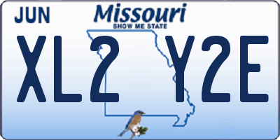 MO license plate XL2Y2E