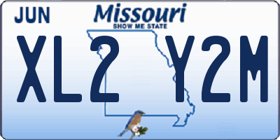 MO license plate XL2Y2M