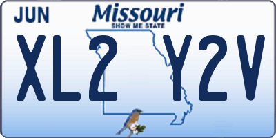 MO license plate XL2Y2V