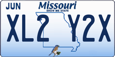 MO license plate XL2Y2X