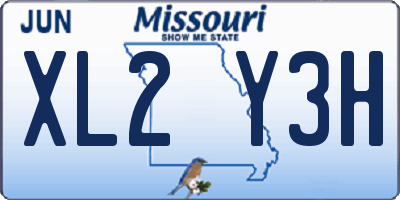 MO license plate XL2Y3H
