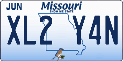 MO license plate XL2Y4N