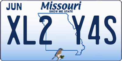 MO license plate XL2Y4S