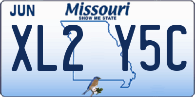 MO license plate XL2Y5C