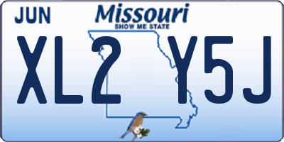 MO license plate XL2Y5J