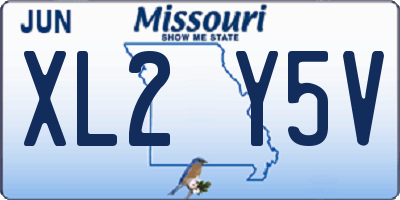 MO license plate XL2Y5V