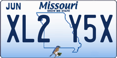 MO license plate XL2Y5X
