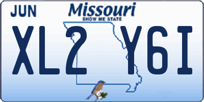 MO license plate XL2Y6I