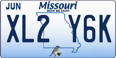 MO license plate XL2Y6K