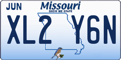 MO license plate XL2Y6N