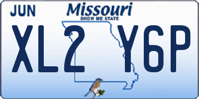 MO license plate XL2Y6P