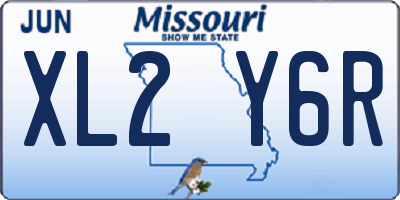 MO license plate XL2Y6R
