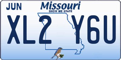 MO license plate XL2Y6U