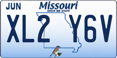 MO license plate XL2Y6V