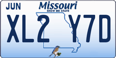 MO license plate XL2Y7D