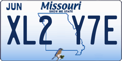 MO license plate XL2Y7E