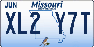 MO license plate XL2Y7T