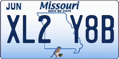 MO license plate XL2Y8B