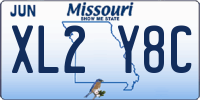 MO license plate XL2Y8C