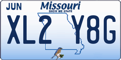 MO license plate XL2Y8G