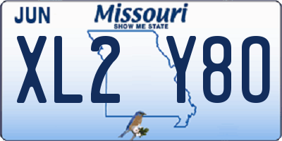 MO license plate XL2Y8O