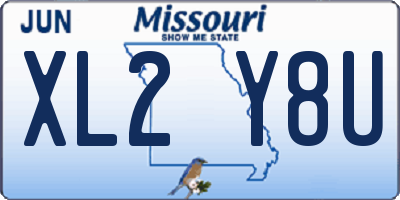 MO license plate XL2Y8U