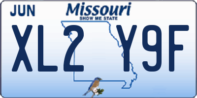 MO license plate XL2Y9F