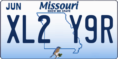 MO license plate XL2Y9R