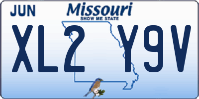 MO license plate XL2Y9V