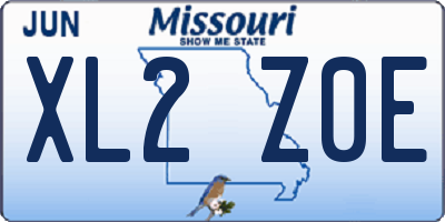 MO license plate XL2Z0E