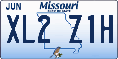 MO license plate XL2Z1H
