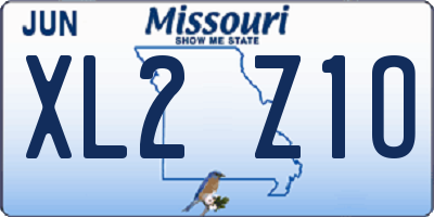 MO license plate XL2Z1O
